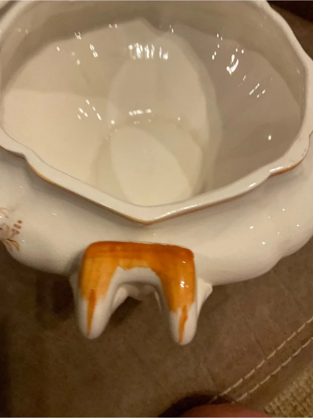 Vintage Brown Japanese Porcelain Soup Bowl